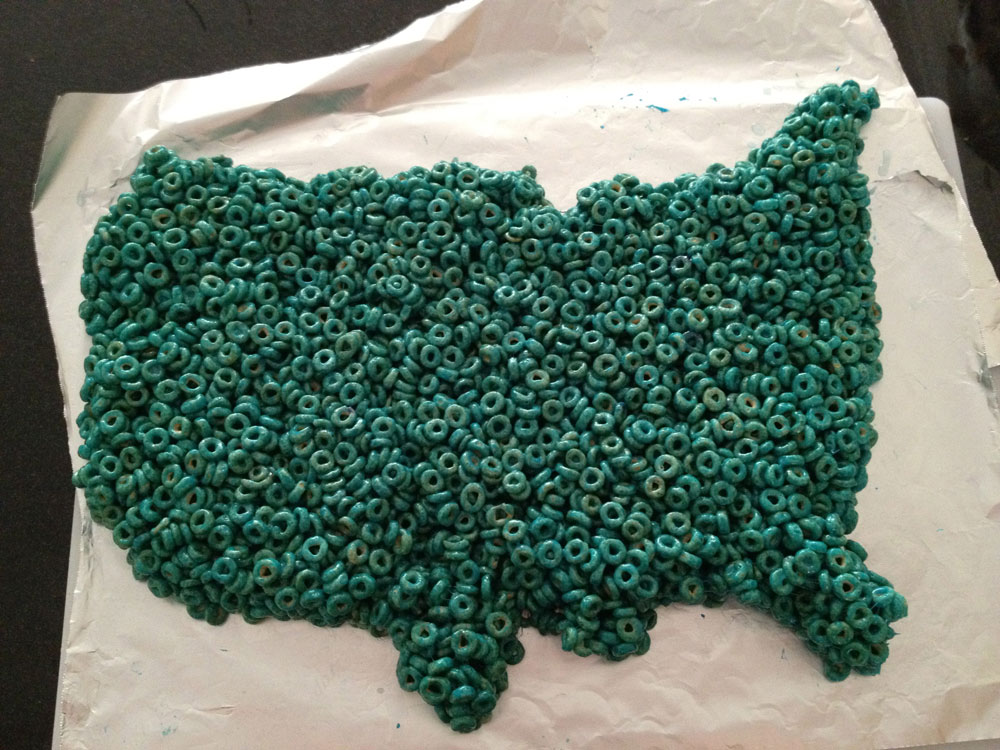 Continental USA in Cheerios