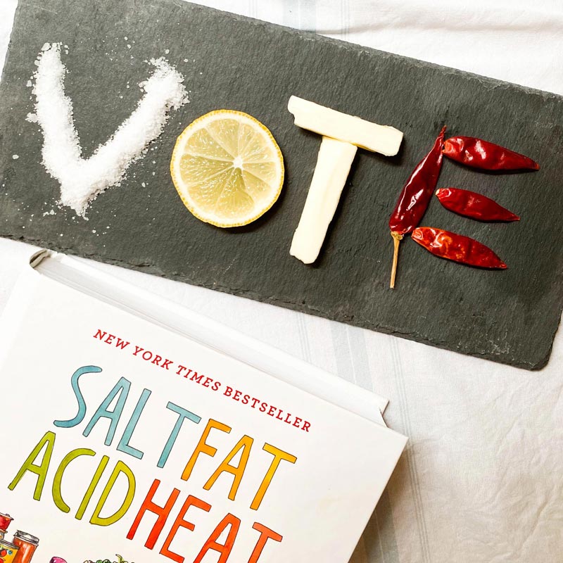 salt fat acid head spelling vote using salt, lemon butter and chilis